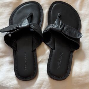 Bernardo Women's Black Leather Slide Sandals